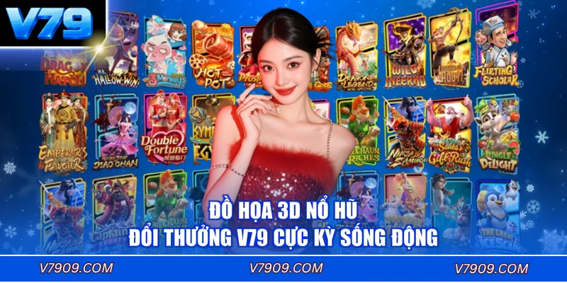 Đồ họa 3D nổ hũ đổi thưởng V79 cực kỳ sống động